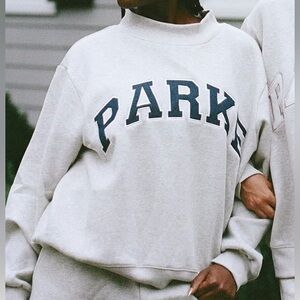 Parke Varsity Mockneck Classic Grey and Navy L/XL